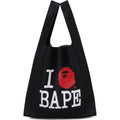 I LOVE BAPE PU LEATHER BAG LADIES