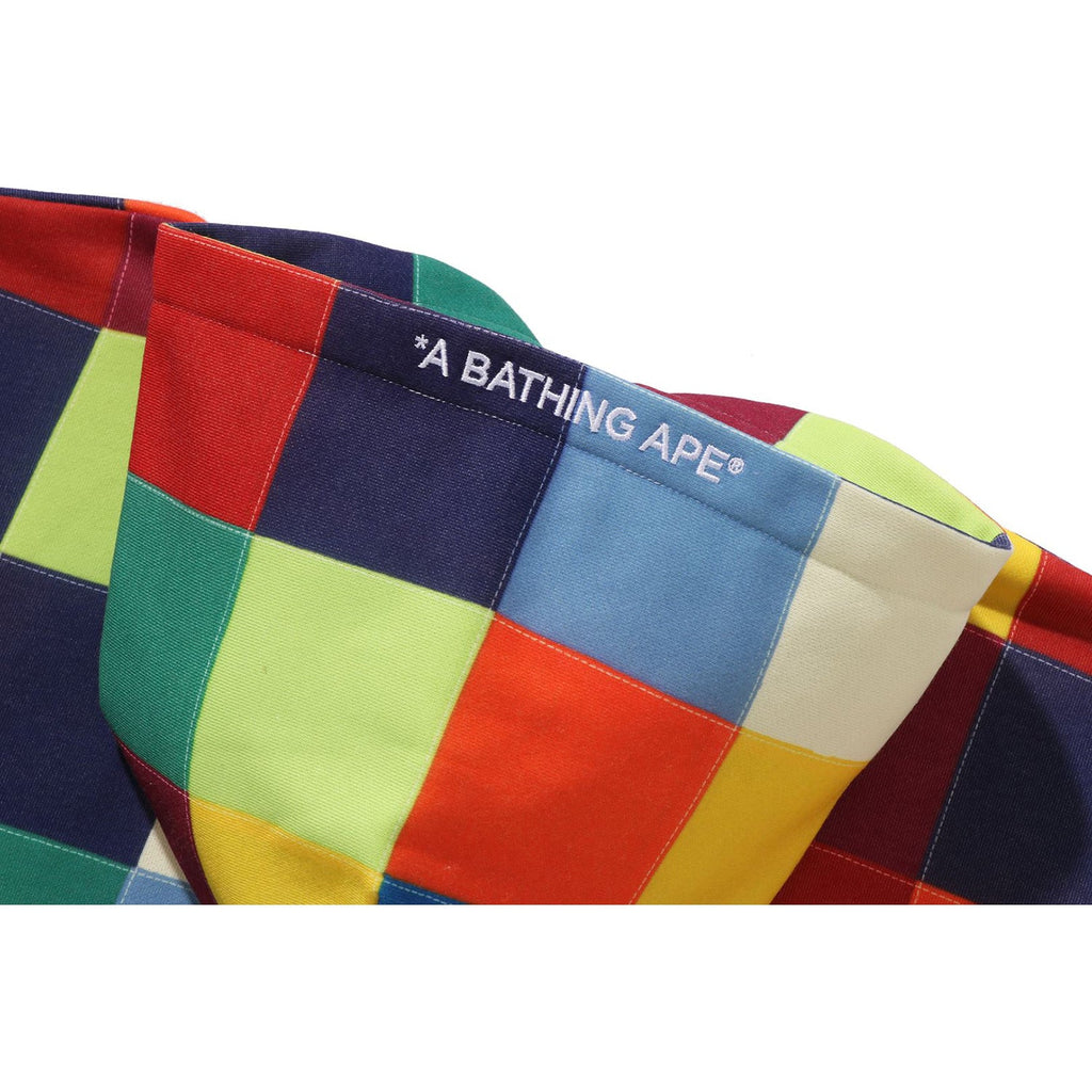 MULTI COLOR PATCHWORK PULLOVER HOODIE MENS